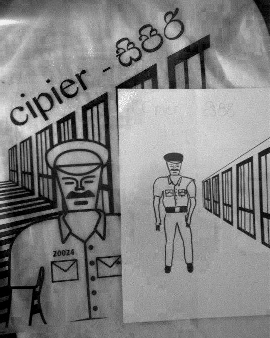 Screenprinting Sri lanka posters dutch cops police