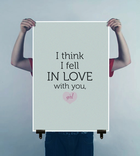 typographic photoshop font poster inspiration Love girl