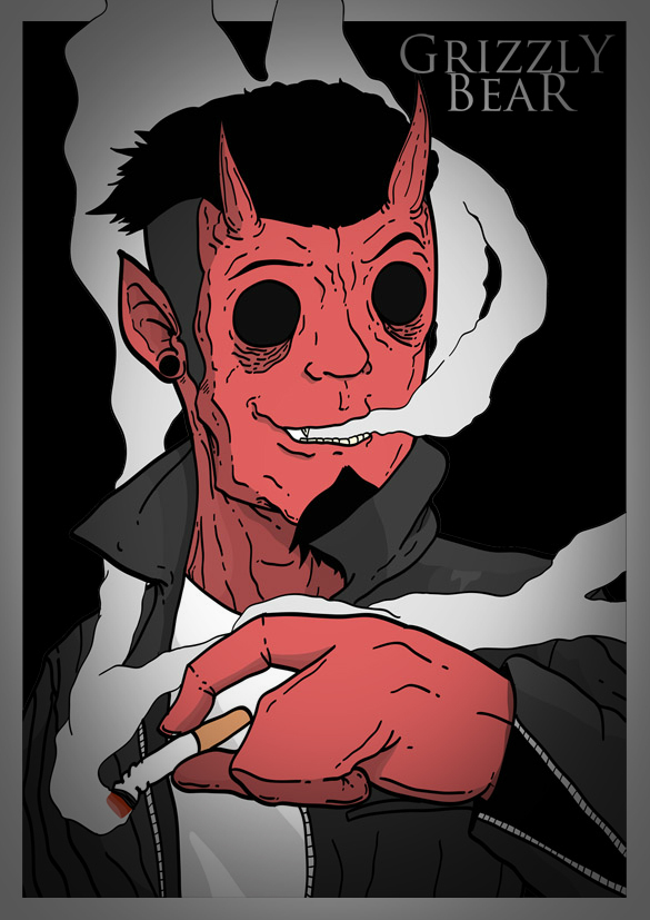 Satan chillin smoke dark evil