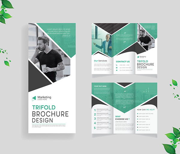 Corporate Business Tri-Fold Brochure Design Template