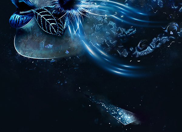 rebirth blue fantasy face Space  Roodhorst waves motion twirls impression