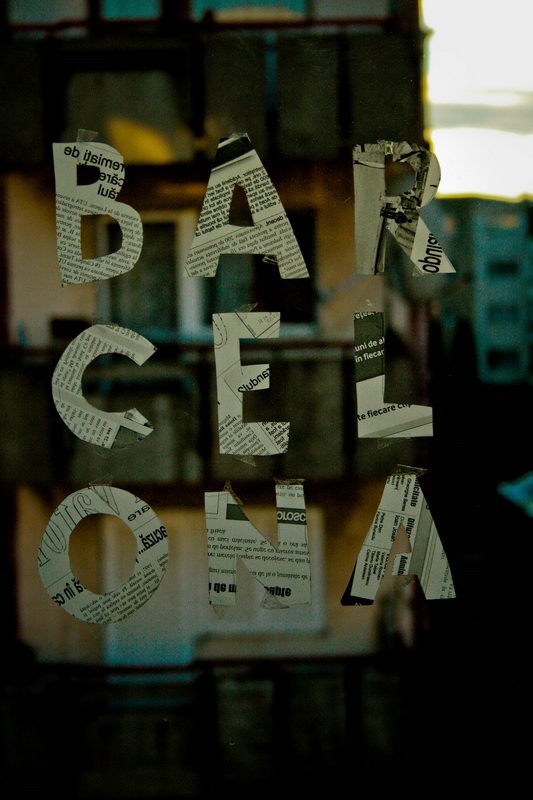 Window SKY poster barcelona paper newspaper collage city photo word showusyourtype Transparency grids guides stencil square