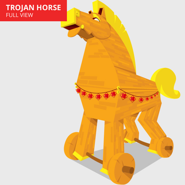 chinese new year cny trojan horse Troy wood prosperity indra katik hongbao red festive greeting