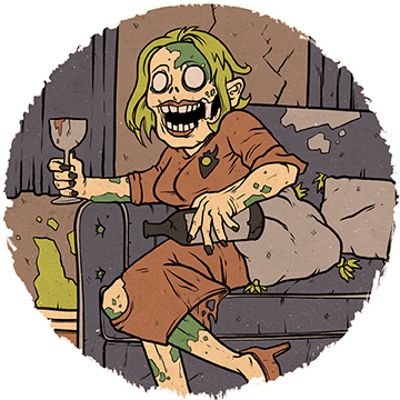 zombie  apocalypse  healthy Blog cartoon funny dark Character bloody