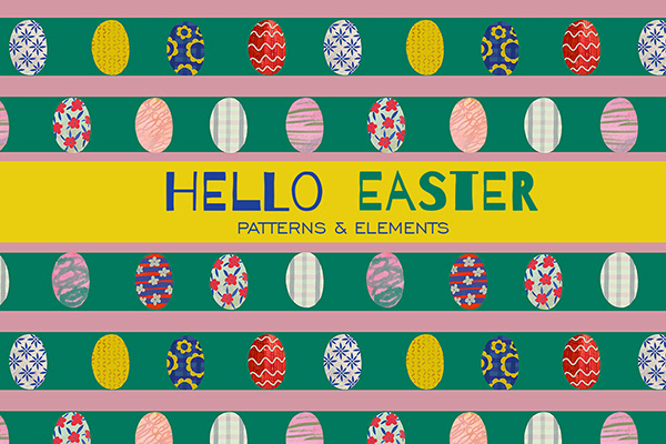 Hello Easter Pattern Design