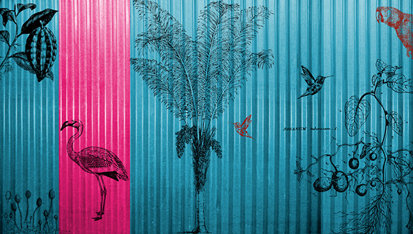 animals vector restaurant Corrugated iron print ristorante south american decorative adhesive Food  botanical grafica stampa photoshop italia