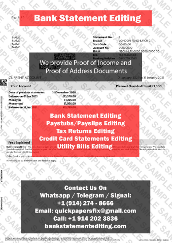 Halifax bank bank statement editing bank statement Proof of income Proof of address fake bank statement usa UK Australia fake