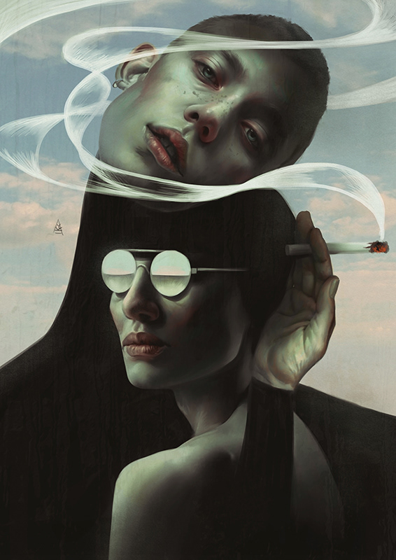 portrait fantasy surrealism poster artwork painting  
