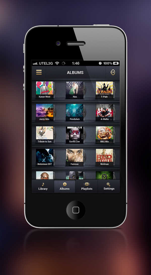 iphone  iOS app iphone app application musiic player ios player mp3 UI iphone ui mobile Mobile UI smartphone