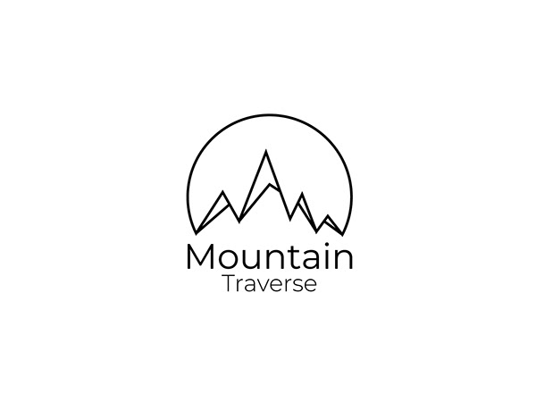 Minimalist Mountain Adventure Logo
