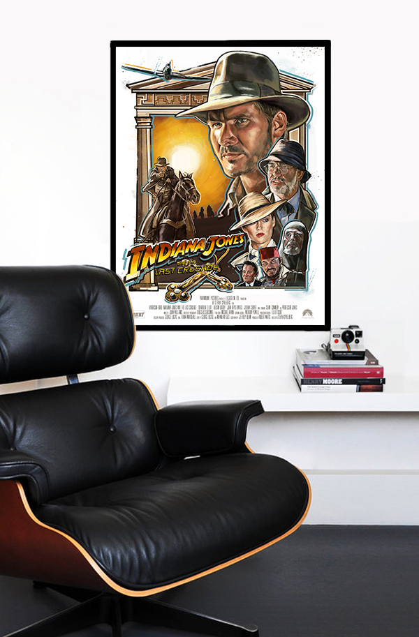 indiana jones film poster Drew Struzan digital painting Harrison Ford