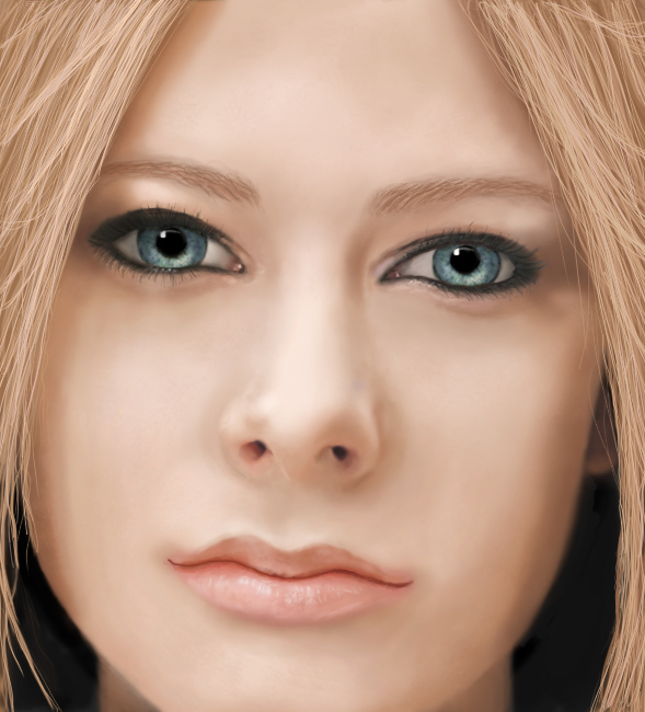 Avril Lavigne digital painting digital portrait photoshop