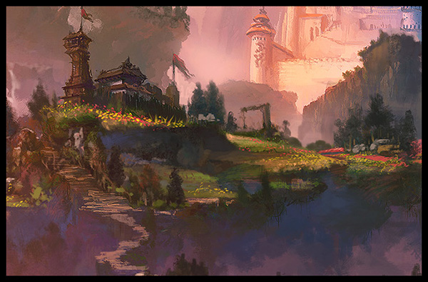 Castle concept art field fantasy