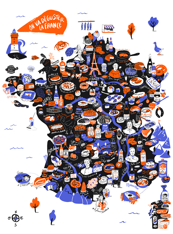 On Va Déguster // illustrated map