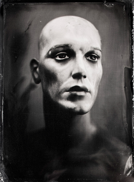 Ambrotype tintype wet-plate portrait Black and white photography