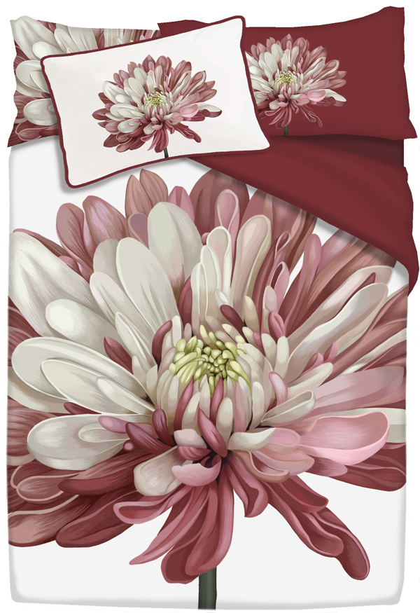flower dahlia botany licencing petals bed pillow duvet blanket