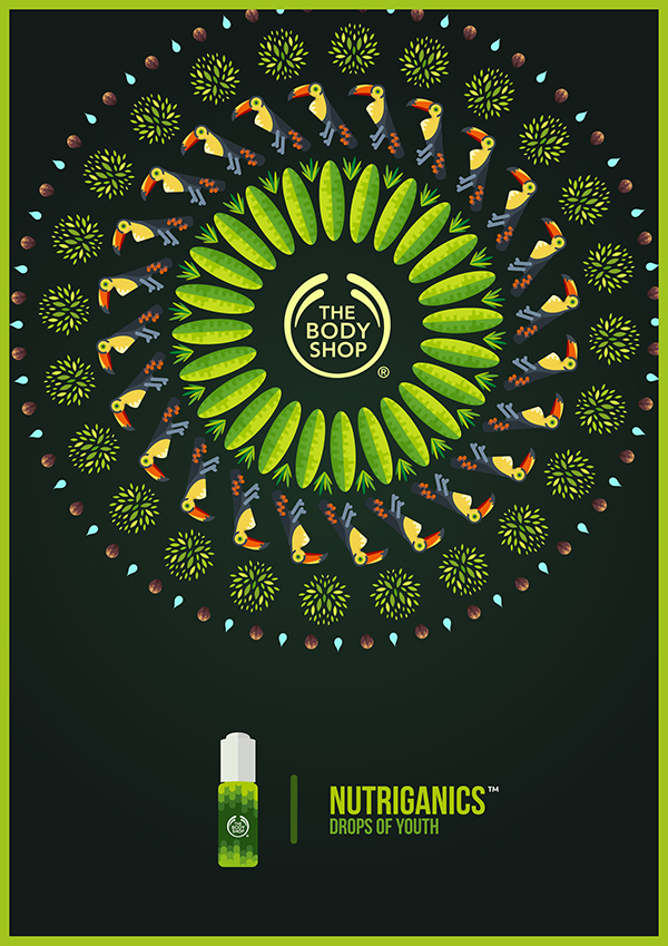 D&AD the body shop Nature Brazil campaign poster advert ad creative leaf Tree  student new blood toucan natural