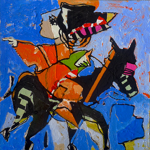 Lorca horse art acrylic pherivong canvas