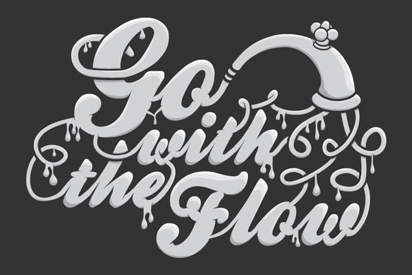 shirt t-shirt flow water fluidity Fun cartoon bold vector comic