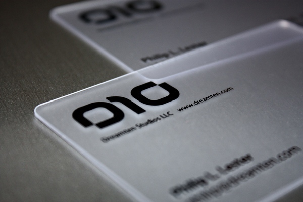 Business Cards plastic chrome