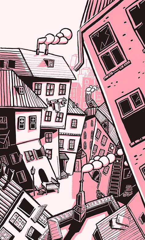 book ILLUSTRATION  crowded