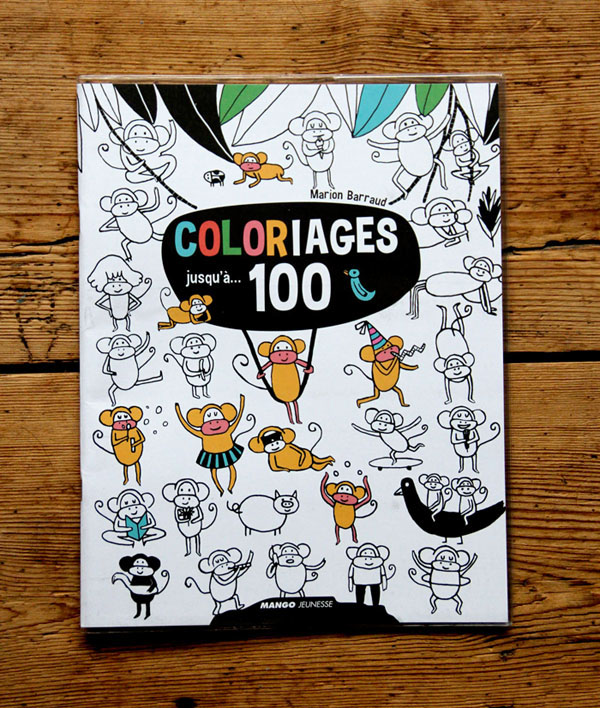 cahier de coloriage coloring book black White animals
