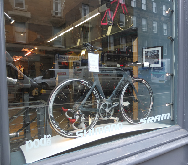 shop store Bike edinburgh Planet X front Signage