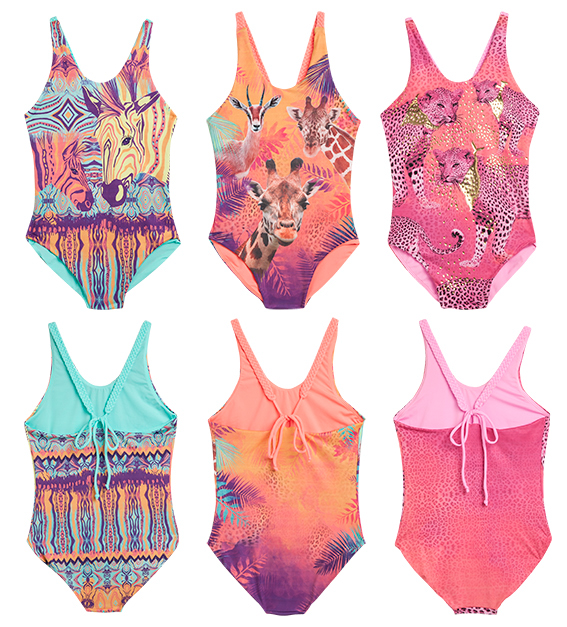 print pattern ILLUSTRATION  swimwear safari africa Fashion  BEACHWEAR