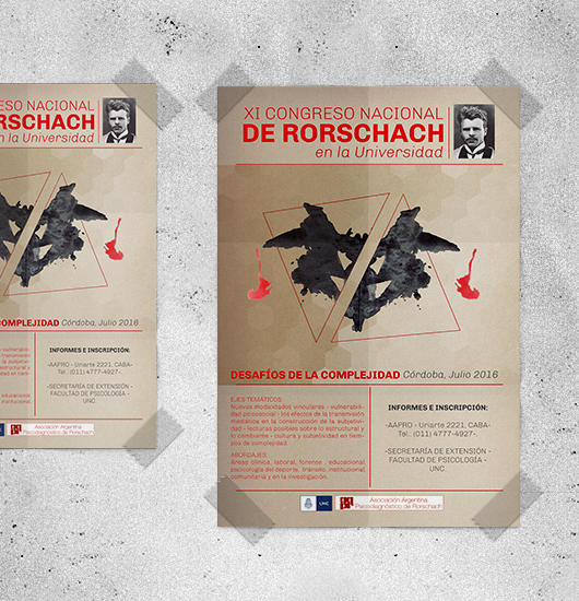 poster rorschach pintura creatividad conceptual diseño grafico