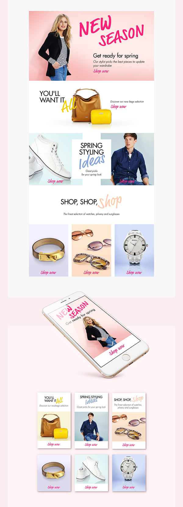 fashion layout pastel colors editorial online ux tipography