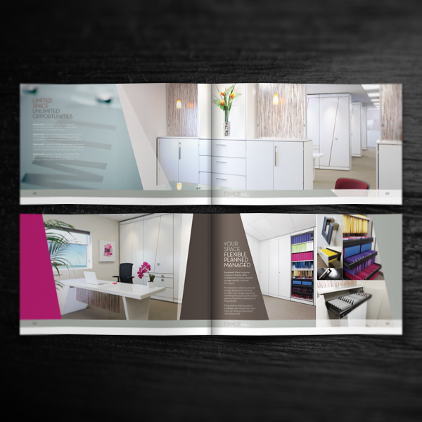 espace Office Layout brochure Catalogue logo photography direction furniture storage