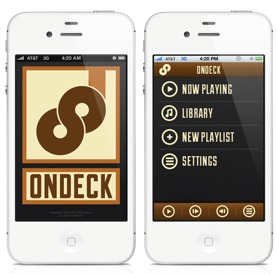 mobile app design playlist compile music