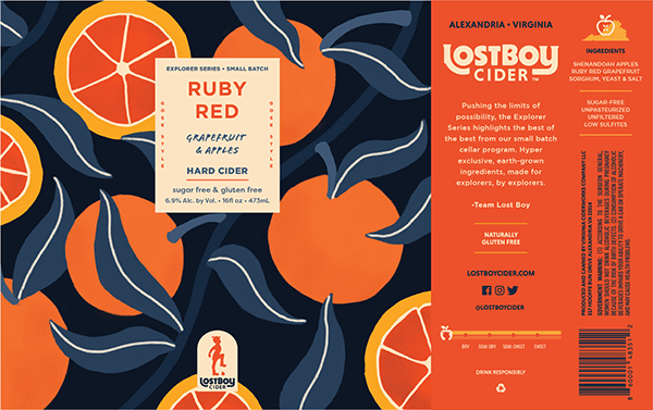 Lostboy Cider February Can Label