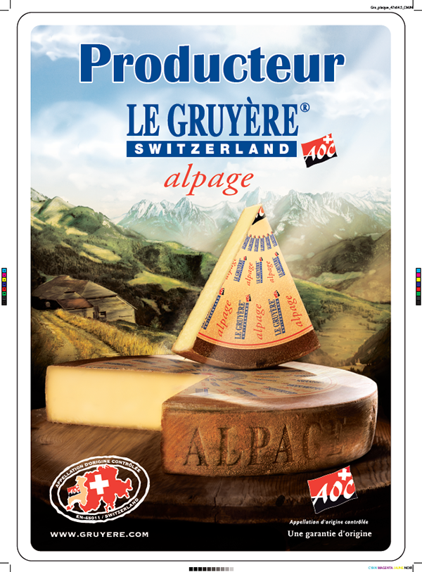Le gruyère AOC  AOC  Le Gruyère  Producteur  lait  fromage alpage
