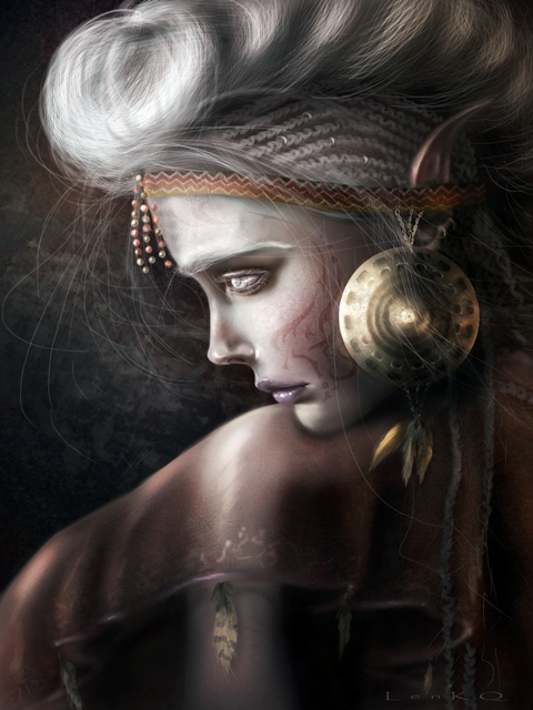 Drawing  portrait fantasy etno art Digital Art  Adobe Photoshop artwork ILLUSTRATION 