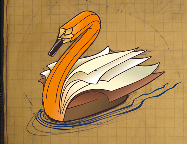 swan pencil lapiz cisne libro book boceto sketch