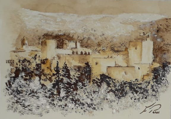 art artwork artist acuarela watercolor granada Alhambra Turismo carmen de los martires