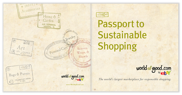 Passport Sustainable fair trade look book brochure stamps eBay WorldofGood.com
