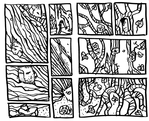 comics sketchbook forest Magic   Travel river gentle-monsters 365-day sketchbookstory digital pen ink inktober