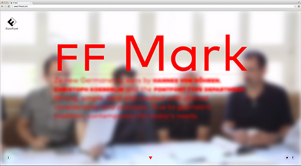 type Typeface font FontFont ffmark mark Hannes von Döhren microsite Website TDC