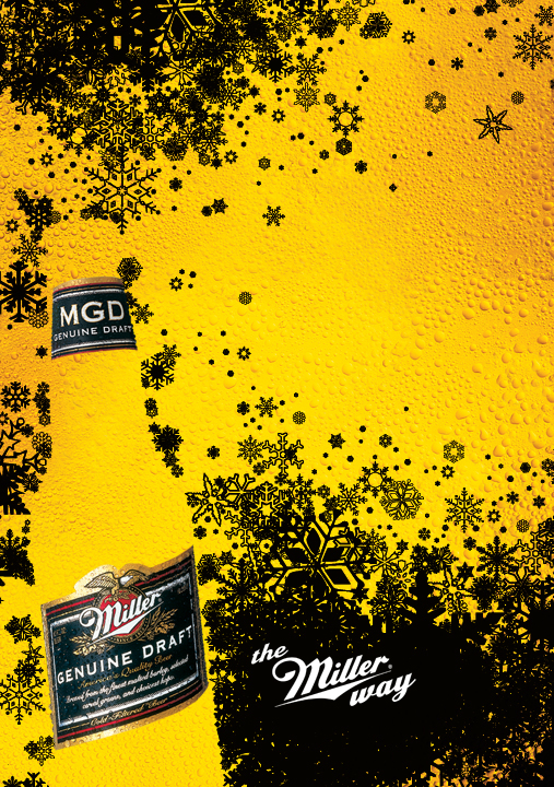 beer beverage alcohol Miller Genuine Draft mgd It's Miller Time drink lifestyle Vector Illustration vector