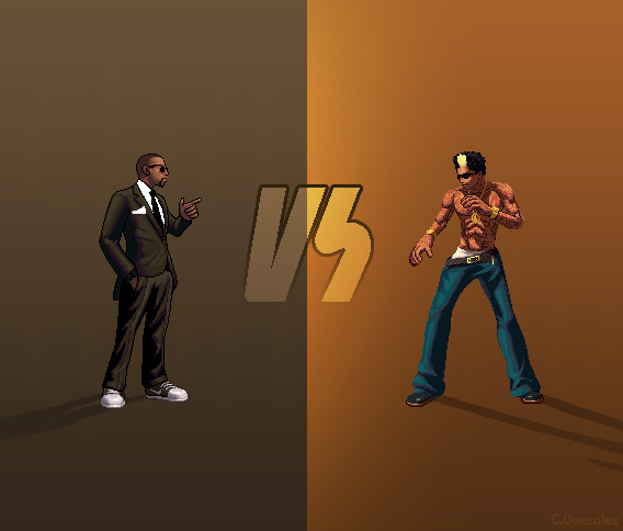 pixel Pixel art kanye wiz Kanye West Wiz Khalifa game KOF characters tattoos rap hip-hop hip hop