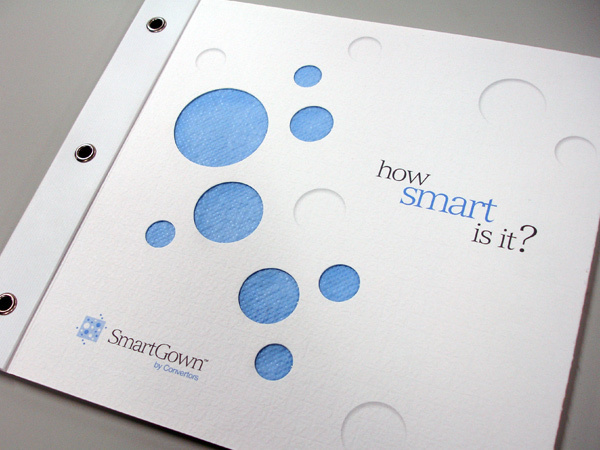 logo identity paper die-cut binding brochure tactile mailer