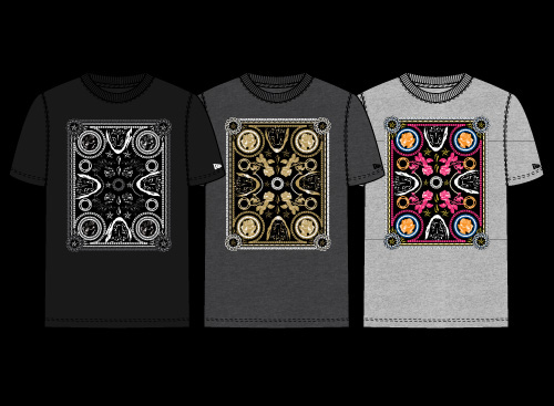 rococo apparel Collection graphics black church saint Sinner stained glass tees