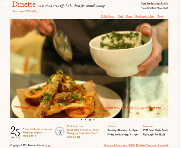 fringe design dinette Dinette Restaurant wine bar Pittsburgh Restaurant Restaurant Website