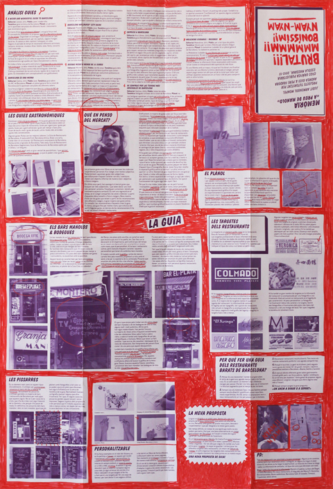 memoria Guide poster folding paint red marker