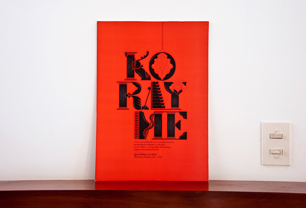 Korayme tipography ilustracion poster composition santiago balan catedra cosgaya cosgaya tipografia fadu