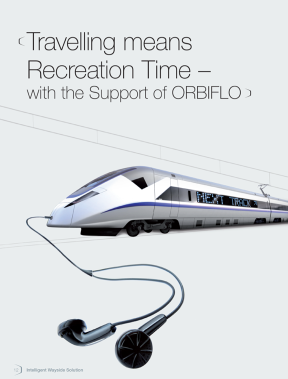 Bombardier Transportation Orbiflo brochure design illustrate 3d modeling info graphics