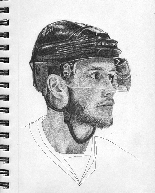 jonathan toews Toews blackhawks chicago blackhawks dan herbst sports illustration Hockey drawing graphite drawing portrait Realism drawing