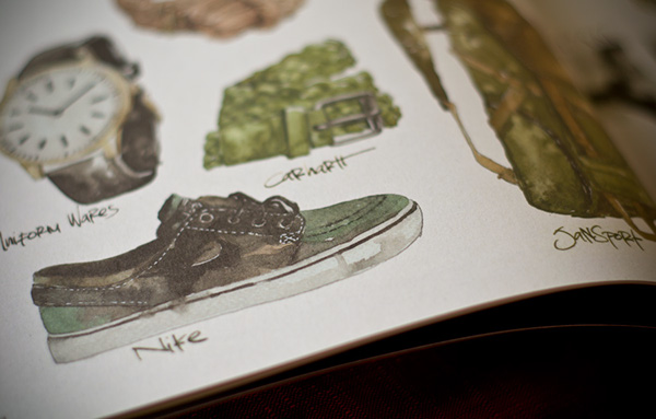 watercolor product spontaneous lifestyle magazine bitchslap shoes hat glasses camera accessories watercolour Fun sneaker indonesia eunike nugroho